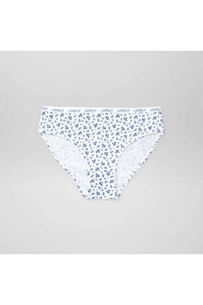 KIABI Pack of 4 pairs of printed briefs WHITE