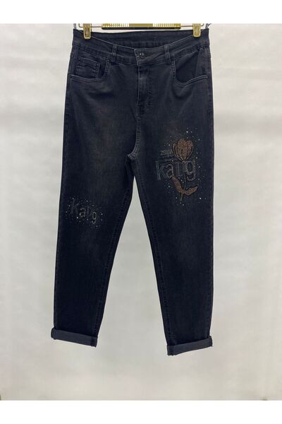 LADYDUİN Nakışlı ve taşlı pantolon