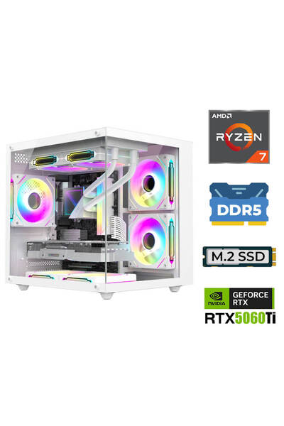 XASER Elite X130 Ryzen 7 7800X3D 16GB DDR5 Ram 1TB M.2 NVMe SSD 16GB RTX5060T...