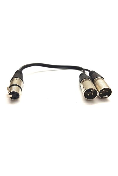 YKA Xlr Y Çoklayıcı kablo 1.5 metre ( 1 dişi-2 erkek)