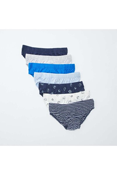 KIABI Pack of 7 pairs of printed briefs BLUE