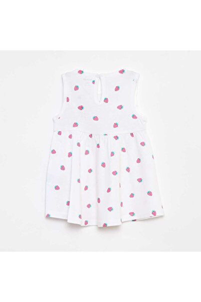 KIABI Printed strappy dress WHITE