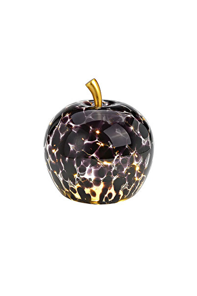 CHRISTMAS GIFTS Mar decorativ negru cu 30 leduri 22x14 cm