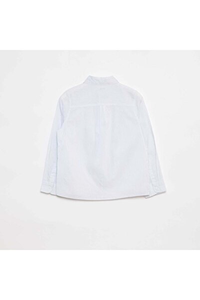 KIABI Long-sleeved poplin blouse BLUE