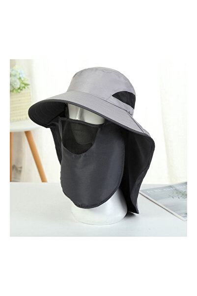 HALAMODO قبعة للمشي لمسافات طويلة مع غطاء شبكي قابل للإزالة للوجه والرقبة وقب...