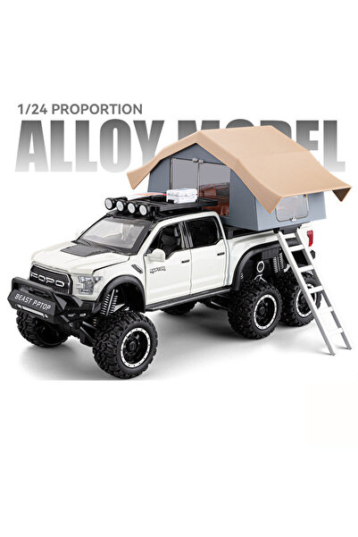 choice2 نماذج سيارات رابتور F150 المصنوعة من السبائك المعدنية البيضاء بمقياس ...