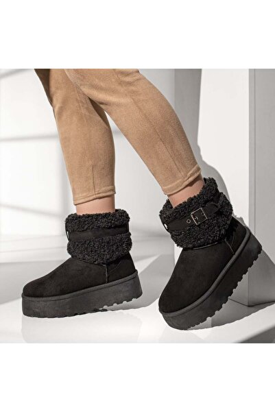 BMoD Ghete scurte negre pentru femei, stil UG, MOD12902