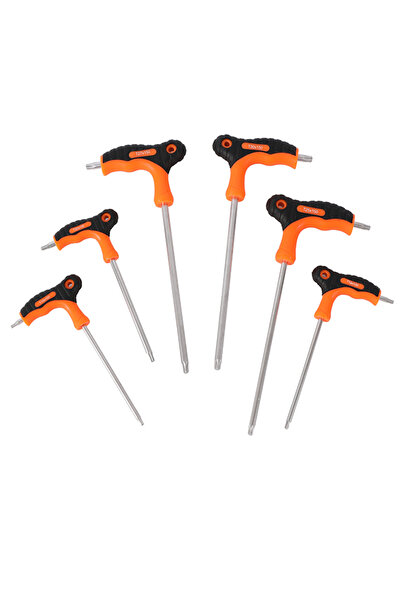 Lawazim Torx Screwdriver Set - 6 Piece T Handle Double Head Ergonomic Grip for Repair & DIY
