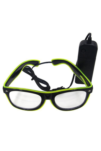 HALAMODO LED Light Neon Wire Wayfarer Safety Glasses