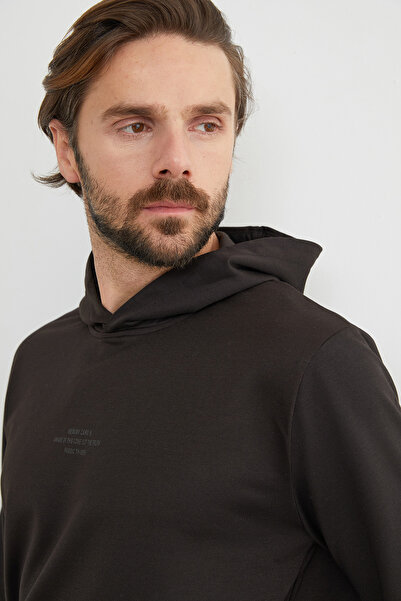 Fulla Moda Κείμενο εμπριμέ φούτερ με κουκούλα