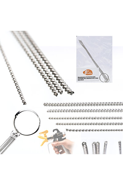 Rosfix Set Perii Metalice Curățare Pistol Vopsit 5 Buc | Ø 0,5–1,4 mm