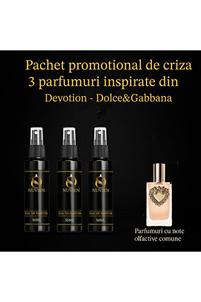 Nuvien Set of 3 Perfumes 50ml – Inspired by Devotion D&G