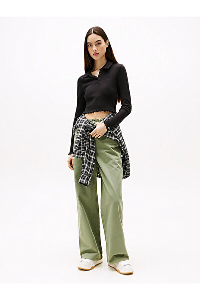 Tommy Hilfiger Women's Tjw Crp Scallop Polo T-Shirt