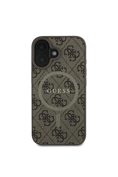 Guess Θήκη για iPhone 16 Plus, 4G Ring Classic Logo MagSafe, Καφέ