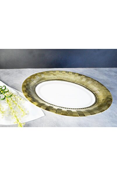 Paçi Oval Serving Dish Stella Dama Gold 37 cm Ser-800417