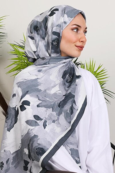 GİYZAMİLA Marbel Bamboo Shawl Black