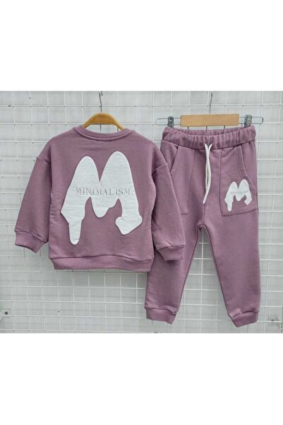 LUCCO Kız Çocuk Minimalizm Baskılı Eşofman Takım ALT ÜST