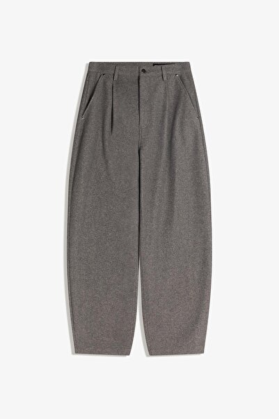 Bershka Balloon-fit flannel trousers