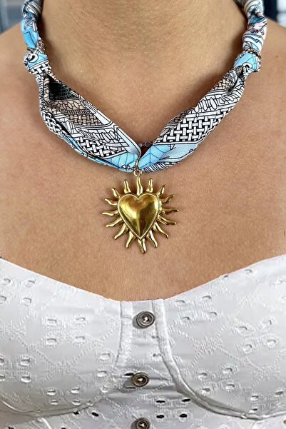 CAŞ DEKORASYON Mixed Color Heart Shape Design Steel Necklace