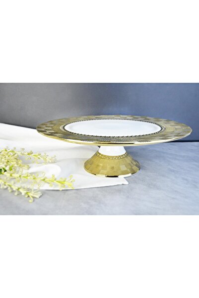 Paçi Stella Dama Gold Serving Stand with Legs 31.5 cm Ser-800419