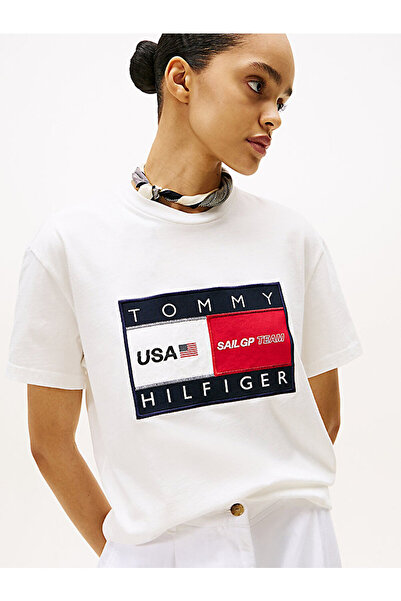 Tommy Hilfiger Men's Tommy X U.S. Sail Gp Team Logo Applique T-Shirt