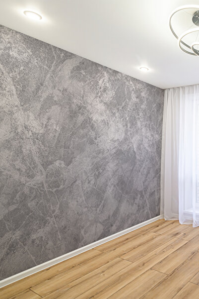 dreamwall Füme Beton Görünümlü Tek Parça Tekstil Duvar Kağıdı