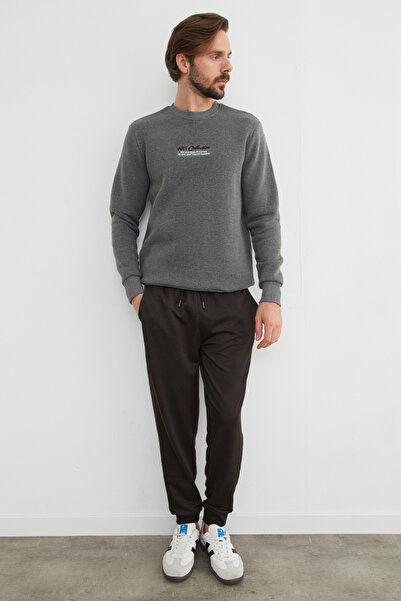 Fulla Moda 3 İplik Art Collective Embossed Printed Sweatshirt