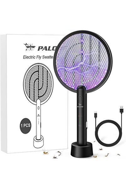 PALONE مضرب ذباب كهربائي، مضرب بعوض بمنفذ USB، مضرب ذباب قابل لإعادة الشحن، سهل الاستخدام