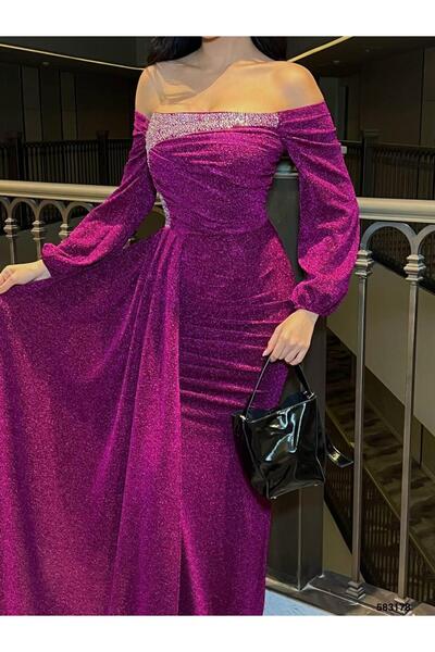 Modafeminen Flowers Kumaş Elbise MOR 583178