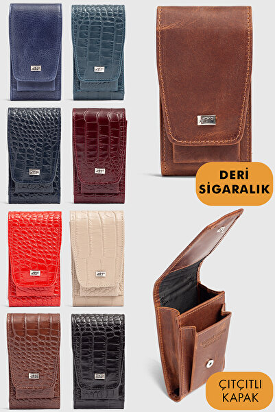 Fiyaka Ar-004 Genuine Leather Cigarette Case Crazy Brown