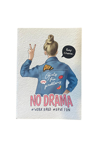 Dörtel Tedarik No Drama Themed Striped Notebook Timeless Agenda