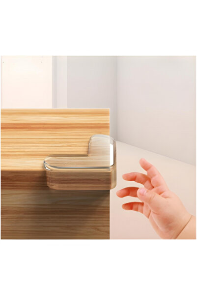 reer Corner Protectors Set of 4, Transparent, Adhesive, Bite-Resistant, PVC-Free (82049)