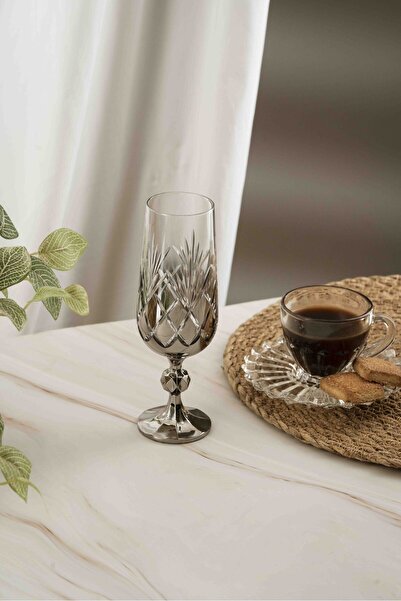 crystalhome 6-Pack Silver Pineapple Crystal Coffee Side Dish 180ml