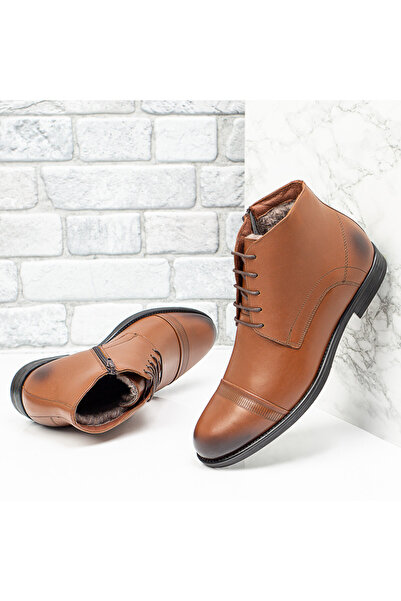 Modlet.ro Men's elegant brown genuine leather boots MOD10567