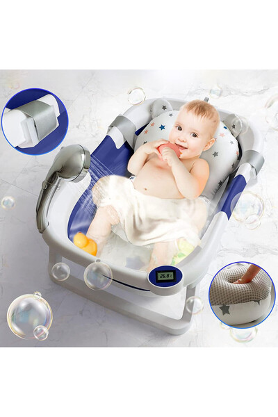 Pitikot Pitikot®️ baby bathtub, with textile cushion, portable, foldable
