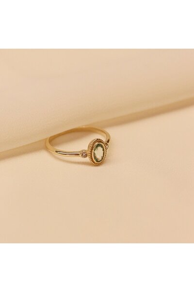 TAHAN MÜCEVHERAT Vintage Turmalin Minimal Yüzük-13