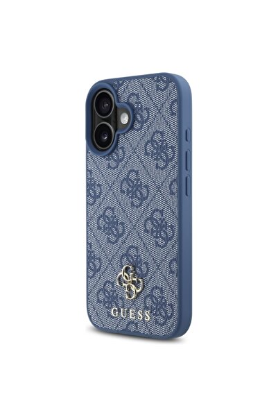 Guess Θήκη για iPhone 16, 4G Small και Classic Logo MagSafe, Λεπτή Προστασία, Μπλε