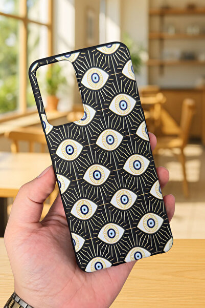 Vip Case OPPO A16 Uyumlu Evıl Eye Desenli Silikon Darbe Emici Klasik Korumalı Rubber Kılıf