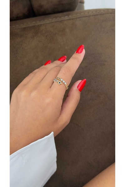 mysteriajewelry Galaxy Star Ayarlanabilir Çelik Yüzük