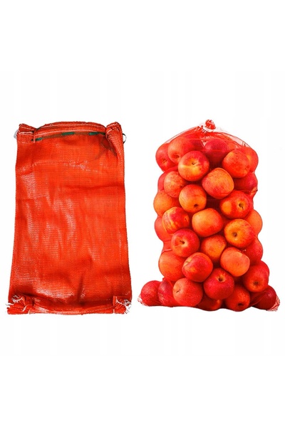 Rosfix Raschel Bags Set 60x90 cm Red | 30–35 Kg | 100 Reusable Pieces