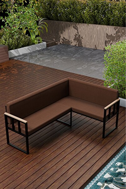 Wood House PARE KÖŞE TAKIMI KAHVE (MUTFAK,BAHÇE,BALKON,OTURMA ODASI)