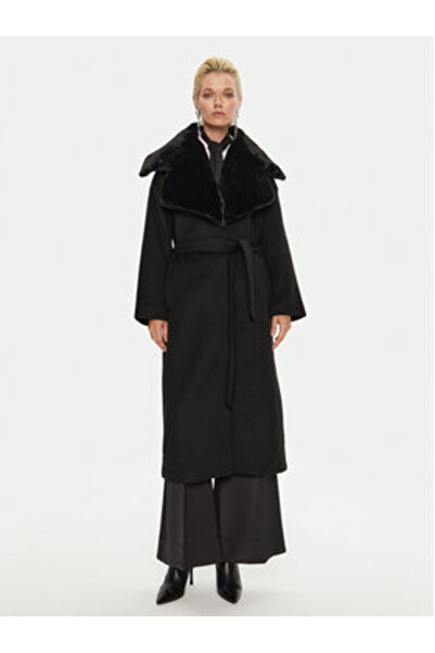 Bruuns Bazaar Γυναικείο Μάλλινο Παλτό BBW4109 Μαύρο