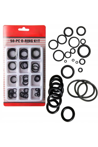 Rosfix O-Ring Set 5–20mm 50 Pcs | Oil and Chemical Resistant Rubber