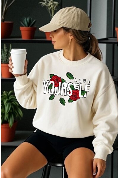 ArtYus سويت شيرت للجنسين بأكمام طويلة مطبوع عليه Yourself Gül Front Transfer ...