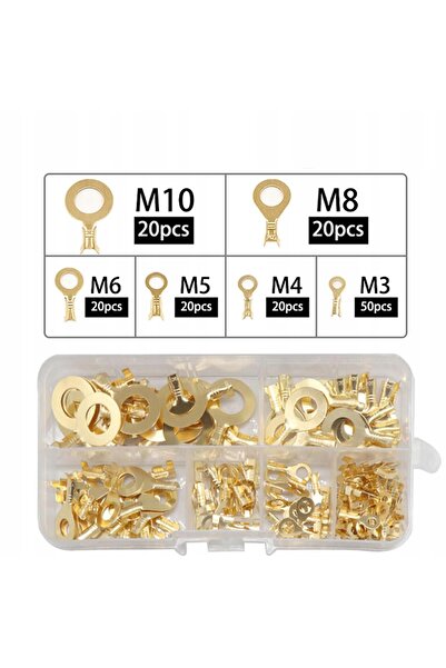 Rosfix M3–M10 Eyelet Connector Set 150 Pcs | Brass | High Conductivity