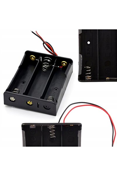 Rosfix Suport Baterii 3x18650 în Serie | Cu Fire 100mm | Tip Deschis