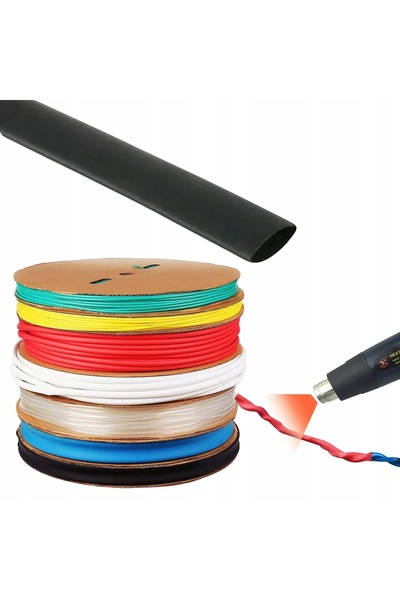 Rosfix Tub Termocontractabil Negru 40mm 1M | Raport 2:1 | Izolare 1000V