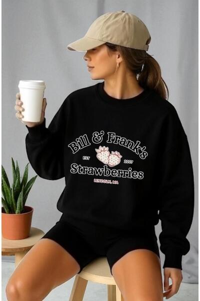 ArtYus Унисекс дълъг ръкав Бил Строубери преден трансфер печатен велосипеден ...