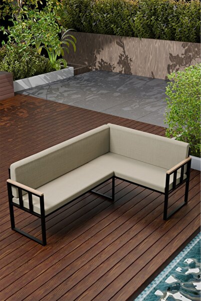 Wood House PARE KÖŞE TAKIMI BEJ (MUTFAK,BAHÇE,BALKON,OTURMA ODASI)