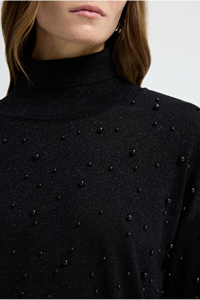 adL İncili Simli Triko Kazak